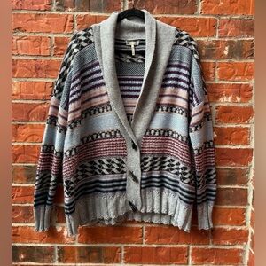 Kirra womens medium southwestern boho garndoa cardigan toggle button